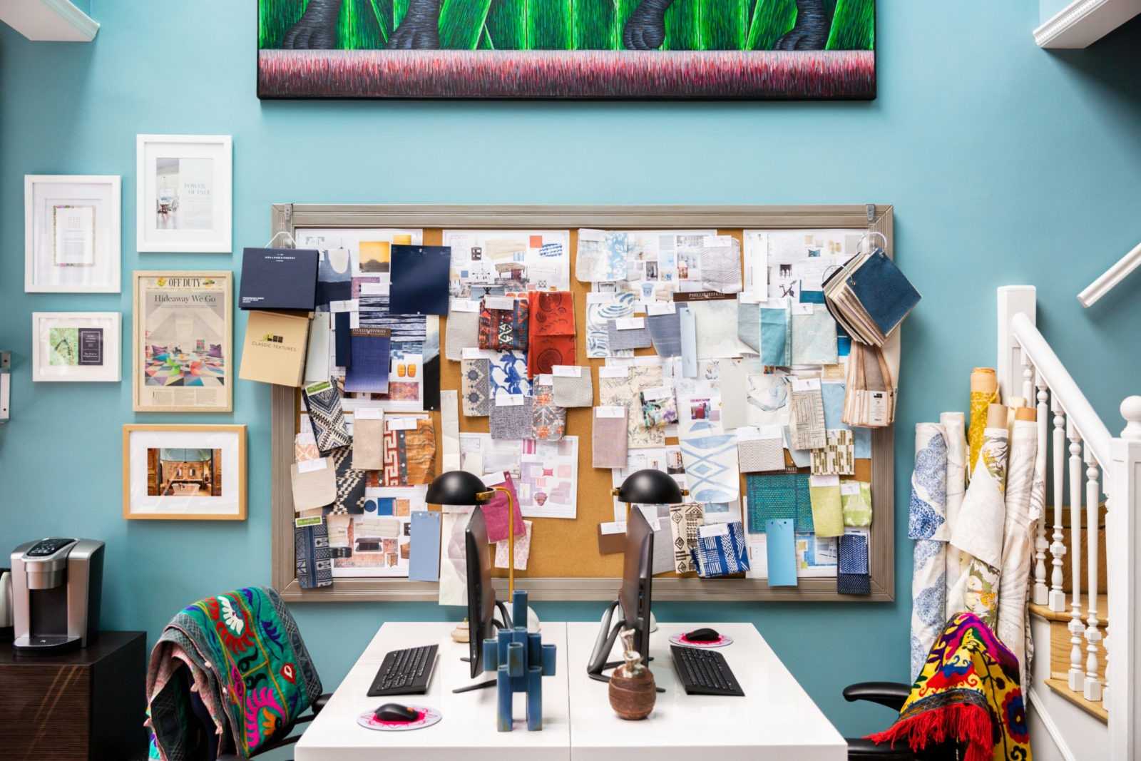 colorful nyc interior designer office